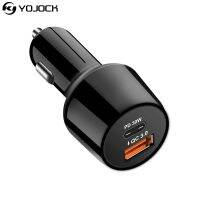 YOJOCK 48W USB Type-C Car Charger Power Delivery Dual USB Charging Phone Adapter Quick Charge 3.0 For iPhone X 8 Plus Samsung