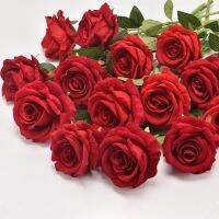 【YF】⊙✎  TRX810 rose artificial flower manufacturers bulk wholesale high quality red plastic latex decorative flowers