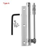 ▤▨ Safety Spring Door Closer Stainless Steel Automatic Door Lock Adjustable Aluminum Alloy Home Shop Door Closing Tools Auto Locks