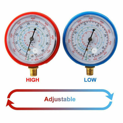 2PCS เครื่องวัดความดันสูงต่ำ R22 R404A R134A R410A Air Conditioner Manifold Gauge HVAC เครื่องมืออุปกรณ์เสริม