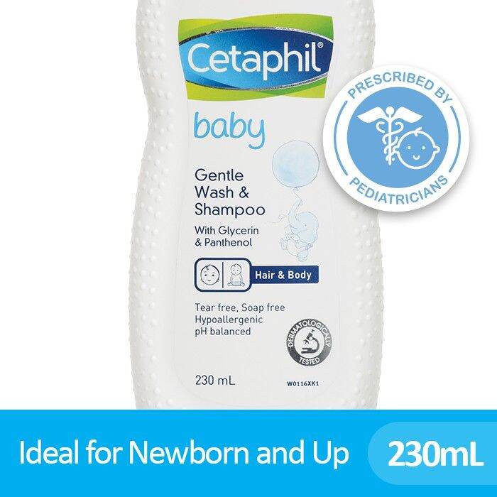 Cetaphil Baby Gentle Wash Shampoo 230ml Cleansing Hypoallergenic with