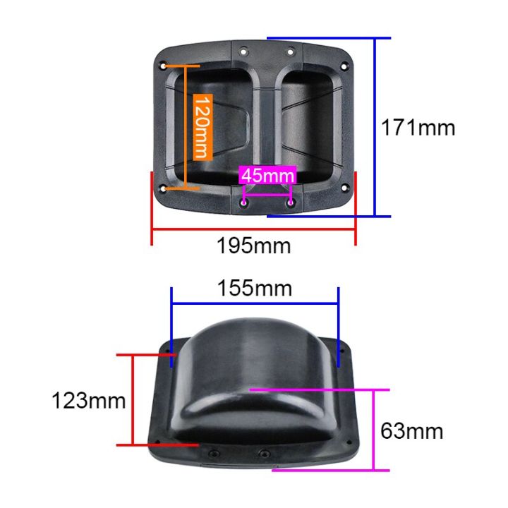 ลำโพงมือจับสำหรับกลางแจ้งหูหิ้วลำโพง-abs-อุปกรณ์ระบบเสียงมืออาชีพ195-171มม2ชิ้น
