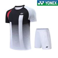 Yonex เสื้อผ้าแบดมินตัน เกาหลี แห้งเร็ว แขนสั้น ผู้หญิง เสื้อกีฬา เสื้อผ้าแข่งขัน