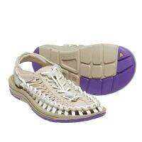 2023ใหม่ Original Air Keen Uneek Flat-M Flat Bottom Outdoor Off White Purple Sole Drab Sandals