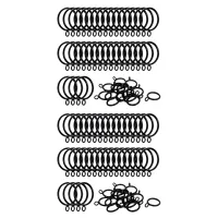 80 Pack 1.5 Inch (38mm) Inner Diameter Metal Curtain Rings Drapery Eyelet Curtain Rings - Black