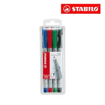 OHP Pen - STABILO OHP Pen Permanent - Fine - Wallet of 8 - Assorted Colors