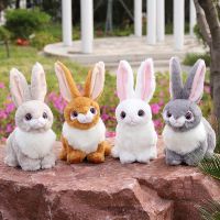 【JCHEN pet supplie】 RealRabbit ตุ๊กตาสัตว์เลี้ยงเหมือนจริงกระต่ายยัดตุ๊กตานุ่ม PetPlush ยัดไส้หมอนสำหรับเด็ก