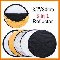 แผ่นสะท้อนแสง(Reflector) พร้อมกระเป๋าเก็บ 5 In 1 ขนาด80cm ##กล้องถ่ายรูป อุปกรณ์กล้อง สายชาร์จ แท่นชาร์จ อุปกรณ์ถ่ายภาพ Camera Adapter Battery อะไหล่กล้อง เคส