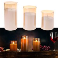 2021 New 3pack Flameless Led Candles Flickering Timer Remote Fake Wick Moving Flame Faux