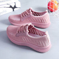 Flower Belly【Free Shipping ส่งฟรี】 รองเท้าตาข่ายฤดูร้อนสำหรับผู้หญิงที่มีพื้นผิวเป็นตาข่ายระบายอากาศได้ดีรองเท้าผ้าพื้นรองเท้านุ่มกันลื่นบาง