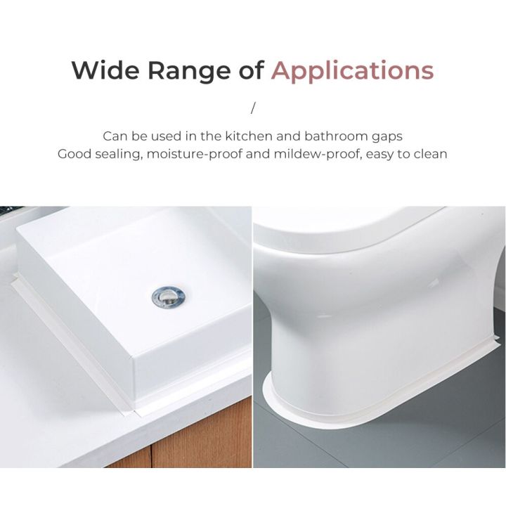 hot-k-เทปกาวอ่างฝักบัวอาบน้ำแถบปิดยาว3-2เมตร-พีวีซีมีกาวในตัวสีขาวกันน้ำสติกเกอร์ติดผนังใหม่สำหรับห้องน้ำห้องครัว
