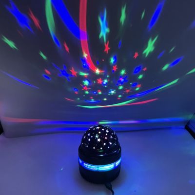 【CW】 USB Children Bedroom Projection Star Night Rotating Disco Lamp Colorful