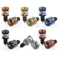 2PCS Universal รถจักรยานยนต์ Handlebar End Grip Ends Plus Handle Bar Grips End Tip Cap อลูมิเนียมอัลลอยด์ฤดูใบไม้ผลิ Dirt Bike อุปกรณ์เสริม