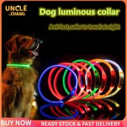 Vòng Cổ Chó USB Có Đèn LED 7 Màu Vòng Cổ Chó Thú Cưng An Toàn Ban Đêm Đèn