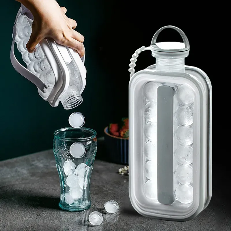 Portable Ice Bottle Making Ice Cubes Homemade Ice Ball Ice Cube Mold  Creative Ice Pot Bubble Ice Maker Home Water Bottle 1PC