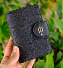 Coach Crossgrain Leather Tech Wallet in Black (C2869) RM490 Crossgrain  leather Six credit card slots ID window Snap phone compartment Snap  closure, By Usaloveshoppe