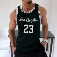 2022 Summer Men 39;s Sport Vest Gyms Fitness Mesh Tank Tops Joggers Sleeveless T-Shirt Male Basketball Training Fashion No. 23 Vest