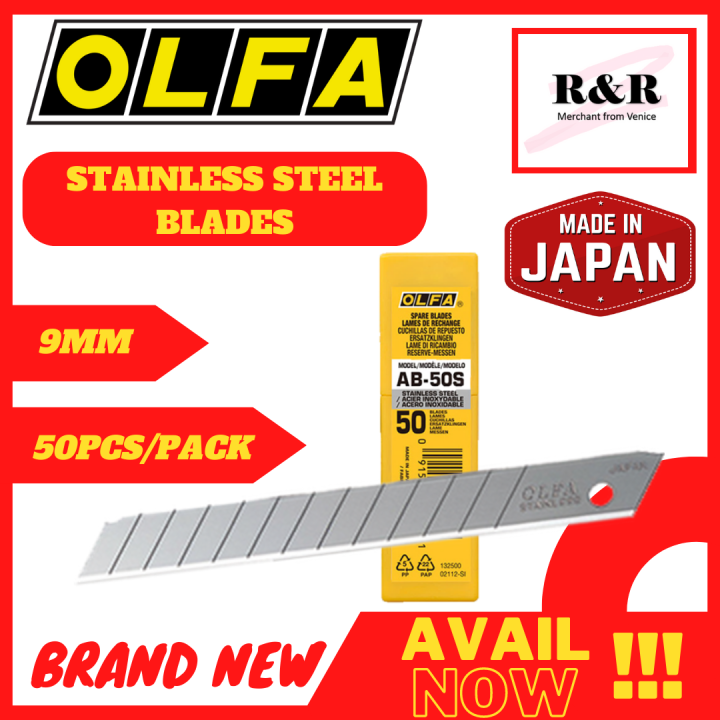 Olfa Stainless Steel Blades 9mm Snapoff Blade Standard Duty Made in