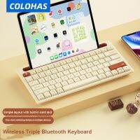 Wireless Bluetooth Keyboard 87 Keys Three-mode Silent Mini Mute Keyboard For Notebook IPad Laptop Desktop Tablet Computer