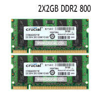 【Worth-Buy】 【New arrival】 4GB 2PCS 2GB DDR2 800 800เมตร/วินาที PC2-6400 200Pin โน้ตบุ๊ค SODIMM RAMs