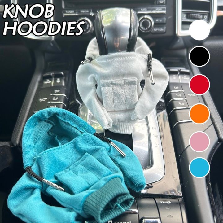 DT】 hot Universal Car Gear Shift Knob Cover Set Car Styling Hoodie Handle  Shift Lever Handle Kit Car Decoration Car Interior Accessories
