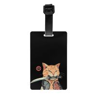 【cw】 Catana Luggage Tag Suitcase Accessories Cats Samurai Label Tags Name ID Address ！