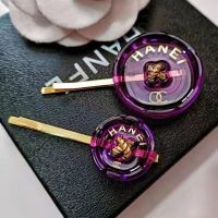 Spot 23 Spring New Fragrant Fragrance Favorite Net Red And The Same Acrylic Purple Buttons, One Folder, Transparent Side