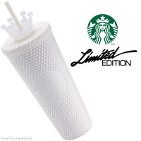 แก้วหนามเก็บความเย็นรุ่นพิเศษจากสตาร์บัค Starbucks Bling Cold Storage Mug Limited Edition White Crown