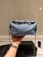 NOWDS AW Versatile Denim Satin Chain Crossbody Bag