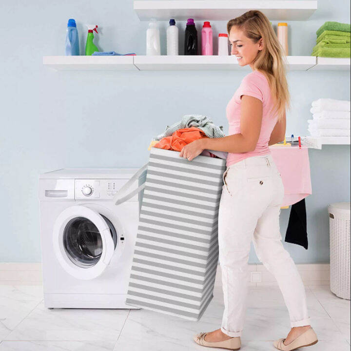 simple-household-laundry-basket-striped-waterproof-dirty-clothes-basket-foldable-storage-basket-childrens-toy-storage-basket