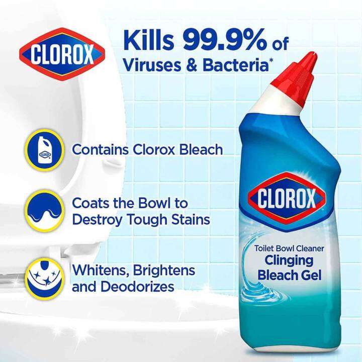 [พร้อมส่ง] Clorox Liquid Toilet Bowl Cleaner with Bleach Remove Germs ...
