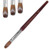 UsiDaer Acrylic nail Brush  with red Wood Texture 100% Kolinsky sable hair brush UV Shaping Gel Brush Artist Brushes Tools