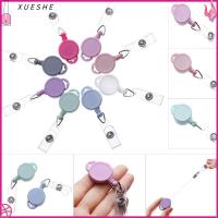 XUESHE 1pc Unisex เครื่องใช้สำนักงาน คลิปป้องกันการสูญหาย คลิป เครื่องเขียน เชือกเส้นเล็ก พวงกุญแจ ที่ใส่ป้าย พับเก็บได้