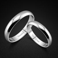 Classic Couple Rings 100% 925 Sterling Silver Woman &amp; Men Ring Fashion Simple Solid Silver Wedding Ring Jewelry Gift For Lover