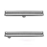 Stainless Steel Floor Drain Anti-Odor Bathroom Shower Drainage Rectangle Long Bath Drains for Kithchen Toilet 20-80cm Traps Drains