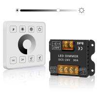 ஐ❀ RF Wireless Wall- Mounted Touch Panel Dimmer Control for DC5-24V 30A Single Color LED Strip Lighting