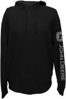 John Deere Solid Hoodie with Logo on Sleeve Black