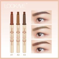 1 แถม 1 ดินสอเขียนคิ้วออโต้ 4 มิติLOOKAVE 3/4 tip eyebrow automatic pencil (LK-38e) ดินสอเขียนคิ้วออโต้ 4 มิติ มาในรูปแบบแบบเส้น [ ลดราคา ]