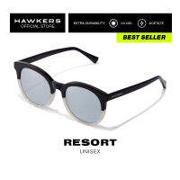 HAWKERS Mirror Black and White RESORT Sunglasses for Men and Women. UV400 Protection. Official Product designed in Spain HRES20HSX0