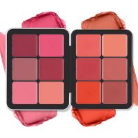 16สี Creamy Blush Palette Matte Blush Cream Cover Long Lasting Rouge Cream Makeup Palette 0.84Oz Blush Maquiagem