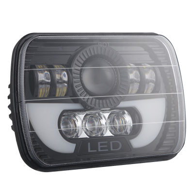 7x 6/ 5X7นิ้ว300W LED ไฟหน้าสี่เหลี่ยม Hi-Lo DRL สำหรับรถบรรทุก SUV