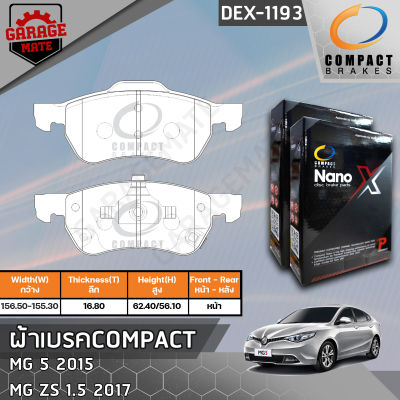 COMPACT ผ้าเบรคหน้า MG 5 2015-,MG ZS 2017- รหัส 1193