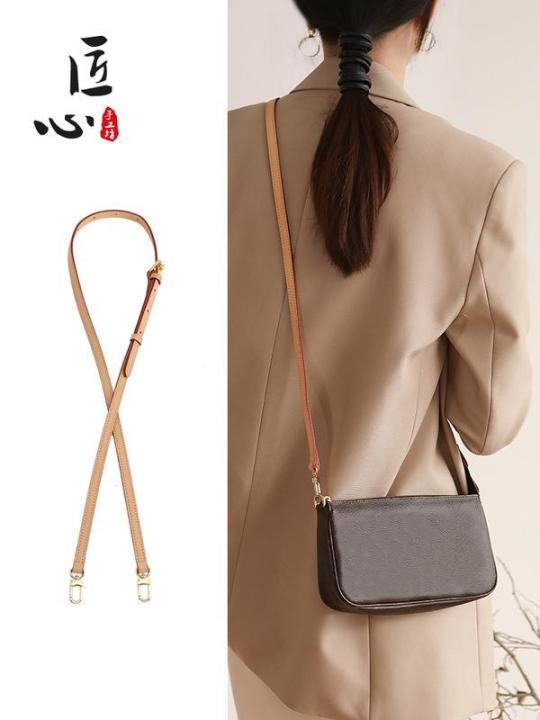 New Vachetta Leather 59cm 60cm Bag Strap Short Bag Purse Handle Detachable  Shoulder Strap Replacement For Handbag Accessories