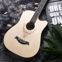 The mustang veneer 41 beginners guitar student 38 inches novice practice folk acoustic guitar musical instrument both men and women