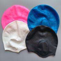 Foreign trade export type high elastic unisex earmuffs caps earmuffs professional pure color head of silicone swimming cap