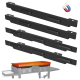 1Set Wind Guards for 36 Inch Griddle Magnetic Wind Screens BBQ Griddle Accessories Heat Shield for Side Table Black Stainless Steel