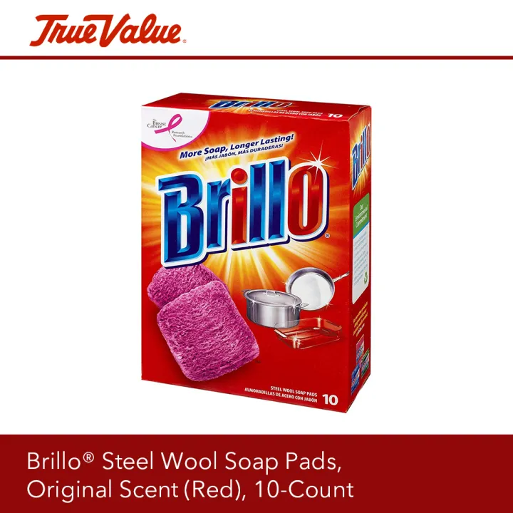 Brillo® Steel Wool Soap Pads, Original Scent (Red), 10Count Lazada PH