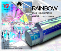 #สติ๊กเกอร์ใส RAINBOW สีรุ้ง ฟิล์มติดกระจก หน้ากว้าง 122cm.X1M.