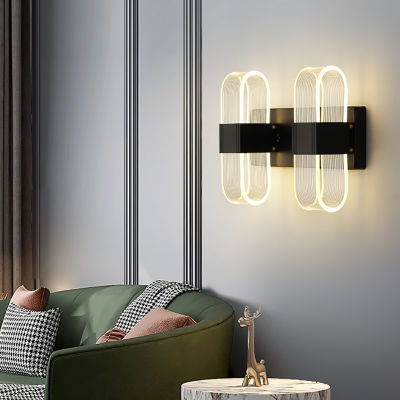 Acrylic Modern Wall Lamp LED Bedroom bedside lamp Indoor Sconce Wall Light Warm White Cold White For Bedroom Corridor Stairs