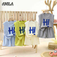 เสื้อกั๊กเด็กใหม่ AMILA เวอร์ชั่นสูทเกาหลีวาฟเฟิลสำหรับเด็กผู้ชาย